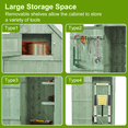 thumbnail image 3 of Soonbuy Outdoor Wooden Storage Shed, with Shelf and Locking Latch, Waterproof,Green, 3 of 7