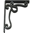 thumbnail image 4 of Ekena Millwork 2"W x 7 1/2"D x 10"H Orleans Wrought Iron Bracket, (Triple center brace), Powder Coated Black, 4 of 8