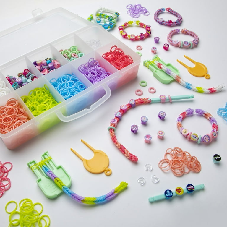Rainbow Loom: Beadmoji Deluxe - DIY Rubber Band & Bead Bracelet Kit -  Includes 2200 Bands & 340 Beads, Design & Create, Ages 7+
