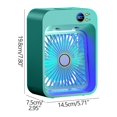 thumbnail image 3 of Desk Fan Misting Fan Mini Air Conditioner Fan,5-speed Rechargeable Water Cooling Mist Fan USB Mini Cooler Purifying Humidifying Coolings Fan For Home Office Indoor Outdoor use, 3 of 4