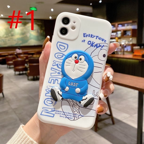 Compatible For Samsung Galaxy A24 M14 A04S A04e A04 A13 A33 A53 A73 A03 M54 M51 M31 S8 S9 S10 S22 S21 Plus S20 FE Note 8 9 20 Note 10 Lite 10 Plus Dibujos Animados Tridimensional Doraemon Funda Para T