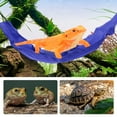 thumbnail image 2 of Unique Bargains Bearded Dragon Hammock Lizard Hammock with Suction Cups and Hooks Bearded Dragon Tank Accessories Reptile Lounger for Chameleon Geckos 1 Set Blue, 2 of 7