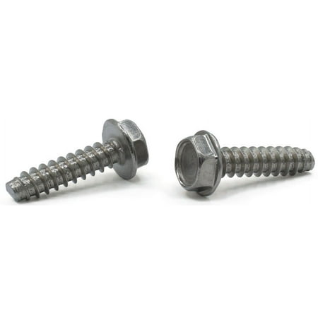 

5/16 x 1 Type B Self-Tapping Screws / Unslotted / Hex Washer Head / 18-8 Stainless Steel - 625 Piece Carton