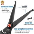 thumbnail image 2 of 6 Inch Hair Cutting Shears Kids Safety Rounded Tips Hair Scissors Professional Hairdressing Haircut Kit for Salon, Barbers, Children, Baby and Personal Home Usage, Japanese Stainless Steel, Black, 2 of 7