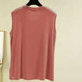 thumbnail image 5 of Besolor Women's Summer Tank Tops Crew Neck Casual Comfy Sleeveless Basic Shirts Solid Color Blouse Tee Loungewear, 5 of 5