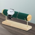 thumbnail image 2 of Bracelet Holder Wood Base Velvet Jewelry Display Watch Bangle, 2 of 6