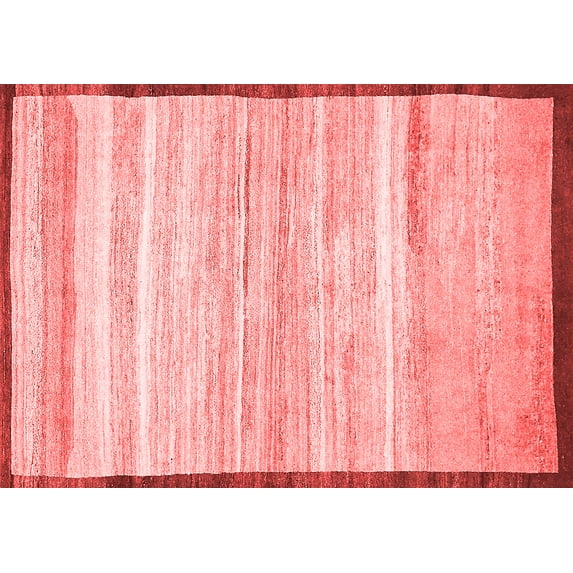 Ahgly Company Indoor Rectangle Abstract Red Modern Area Rugs, 8' x 10'