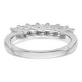 thumbnail image 5 of 14K White Gold Ring Band Wedding Diamond Square 7-Stone , Size 5, 5 of 6