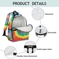 thumbnail image 4 of Colorful Tie Dye Pattern Backpack for School,Cute School Bag,Schoolbag with Adjustable Shoulder Straps & Padded Back,15.25"x11.5"x5.25", 4 of 5