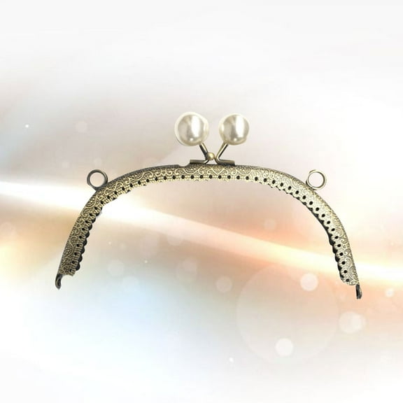 Nicehomfit Metal Purse Frame with Decor and Rust Resistant Lock for Handmade Bag Making