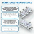 thumbnail image 4 of Coaxial Splitter 3-Way Bi-Directional 5-2300MHz Indoor/Outdoor Waterproof for RG6 RG59 Cable, HDTV & Satellite, Cables Direct Online, 4 of 6