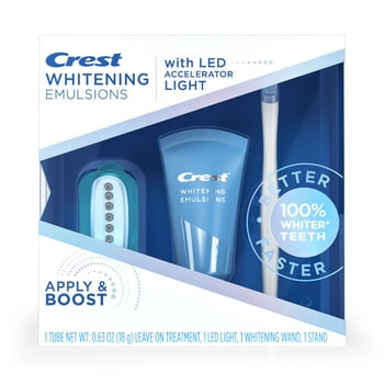 Crest Whitening Emulsions with LED Accelerator Light, Leave-on Teeth Whitening 