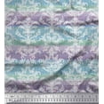 thumbnail image 1 of Soimoi Poly Georgette Fabric Stripe & Ogee Damask Decor Fabric Printed Yard 52 Inch Wide, 1 of 3