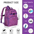 thumbnail image 3 of Trippy Colorful Geometric Abstract School Backpack With Adjustable Straps Chest Buckle Lightweight Durable Bookbag For Student And Students, 3 of 6