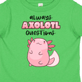 thumbnail image 4 of Inktastic Always Axolotl Questions Cute Curious Axolotl Boys or Girls Toddler T-Shirt, 4 of 5