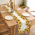 thumbnail image 3 of Summer Sunflower Table Runner - 48 Inch Long, Kitchen Dining Table Runner Dresser Scarves, Daisy Leaves Butterfly Botanical Farmhouse Decor for Coffee Tables Wedding Party Banquet, 3 of 8