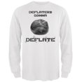 thumbnail image 1 of Deflaters Gonna Deflate White Adult Long Sleeve T-Shirt, 1 of 1