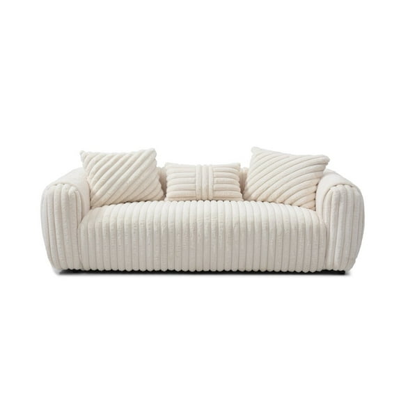 Glory Furniture Distributors Contemporary Cancun Sofa , White