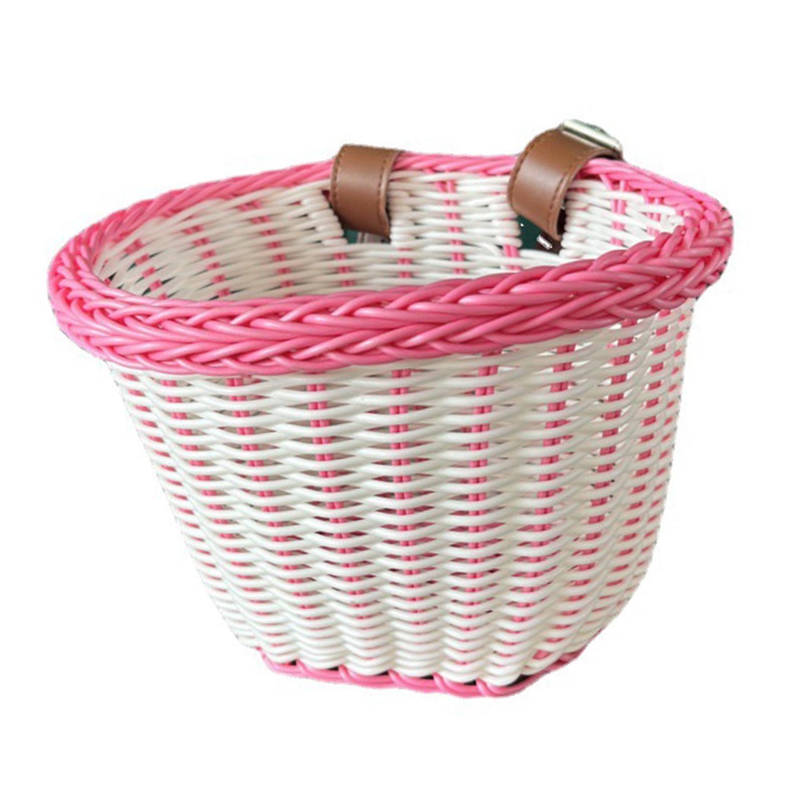 Kids Bike Basket Basket Accessories Portable Tricycle Basket Woven