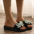 thumbnail image 7 of Wavsuf Slides for Women Casual Summer Bow Green Slides Slippers Size 7, 7 of 7