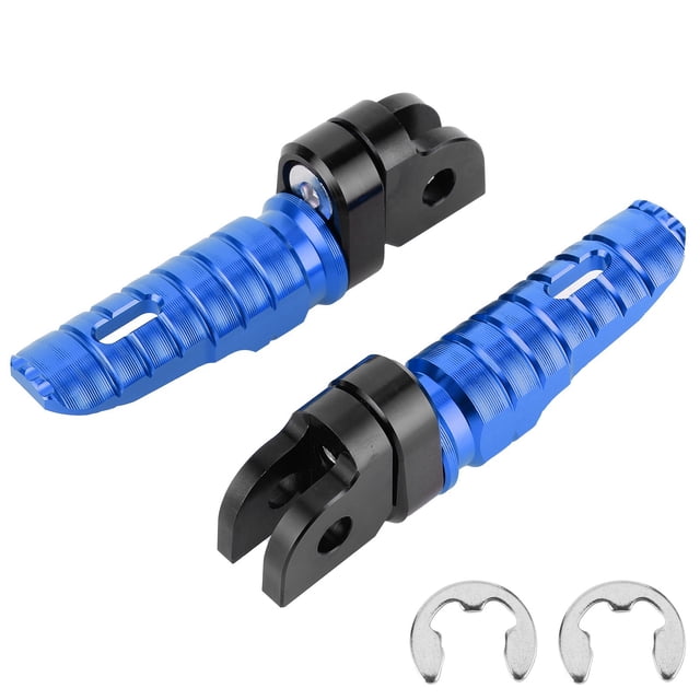 Reposapiés delanteros para motocicleta, pares, izquierdo y derecho, compatibles con Yamaha MT-03 MT-25 toneladas-07 MT-09 R3 XJ6Azul