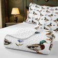 thumbnail image 4 of Manfei Wild Mallard Duck Quilt King,Farmhouse Animal King Coverlet Set,3pcs,1 Bedspread and 2 Pillowcases, 4 of 7
