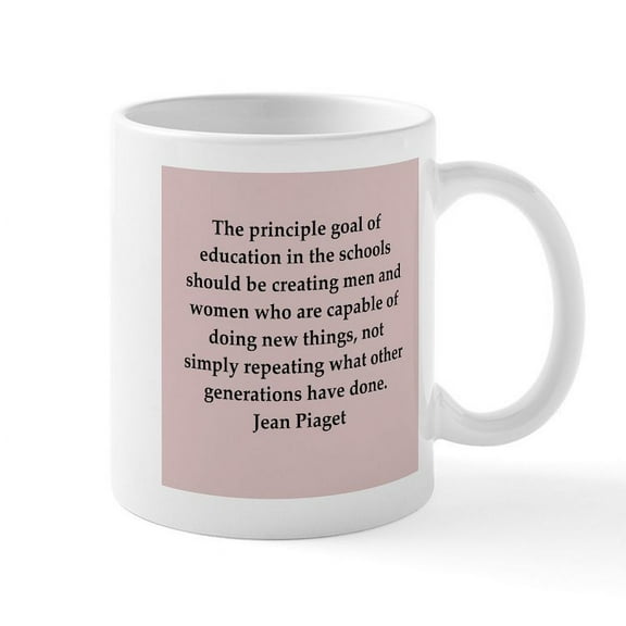 CafePress - Jean Piaget Quotes Mug - 11 oz Ceramic Mug - Novelty Coffee Tea Cup