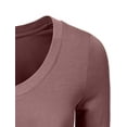 thumbnail image 5 of J. METHOD Girl's Junior Basic Casual 3/4 Elbow Half Length Sleeve Active V-Neck Uniform T-Shirt NEGT23 Coffee Brown S, 5 of 5