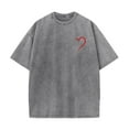 thumbnail image 4 of Valentine's Day Gift for Him Heart Printed Casual Sports Round-Neck Short Sleeve Blouse,Casual Valentine T-Shirt for Men Gray S, 4 of 5