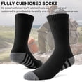 thumbnail image 4 of DIFFYBOX Mens Cushioned Athletic Crew Socks, 5 Pairs Moisture Wicking Breathable Work Hiking Running Socks for Men Size 10-13 & 13-15, 4 of 8