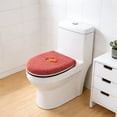 thumbnail image 6 of Gnwei Toilet Seat Warmer Cover,Bathroom Soft Thicker Warmer with Zipper Snaps Fixed Stretchable Washable Fiber Cloth Toilet Seat Covers Pads Easy Installation& Cleaning, 6 of 7