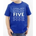 thumbnail image 3 of Bold 5th Birthday Explosion T-Shirts and Raglans for Girls and Boys Fifth Birthday Outfit Vintage Royal Shirt Youth Medium, 3 of 5