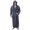Blue, variant on Men Hooded Bathrobe with Adjustable Belt Super Soft Fluffy Highly Absorbent Solid Color Pocket Design Male Bathrobe