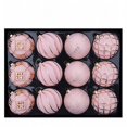 thumbnail image 6 of European Style Christmas Ball Ornaments, 8 cm Textured Baubles in Gift Box, Multicolor Xmas Hanging Decorations for Tree and Home - Pink, 6 of 7