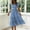 Blue, variant on IUYRTFE Women's Summer Ditsy Floral Square Neck Puff Sleeve Tiered Midi Dress Smocked Elastic Waist Casual