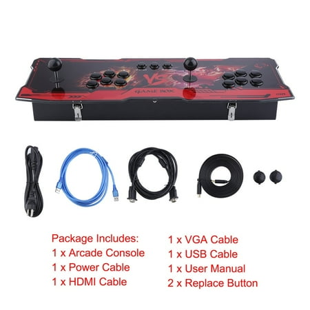 986 In 1 Double Stick Arcade Console Fight Games Gamepad Machine VGA HDMI HD USB Support Pause Function US Plug