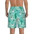 thumbnail image 3 of Kll Alapaca In Boho Men'S Casual Summer Beach Shorts Hawaiian Shorts With Pockets-Small, 3 of 9