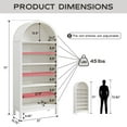 thumbnail image 3 of SinCiDo Tall Arched Bookshelf, 7-Tier Open Shelf Bookcase, Medium Density Fiberboard, 3 of 7