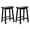 Black, variant on PJ Wood Classic Saddle-Seat 24In Kitchen Counter Stools, White, Set of 2