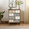 thumbnail image 4 of LuxenHome 8-Drawer 32" H x 25.8" W Rustic Carved Wood Accent Chest, 4 of 11