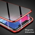 thumbnail image 4 of KOMI Magnetic Privacy Case for iPhone 16, Anti peep Magnetic Adsorption Double Side Tempered Glass Full Body Case Privacy Screen Protector Metal Titanium Frame Clear Back Phone Case Cover Red, 4 of 6