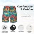 thumbnail image 5 of Lsque Mens Swim Trunks Hawaii Palms Pattern - Bathing Suit Compression Liner - Beach Swim Shorts Swimwear - (S-3XL) - Stretch Quick Dry -3X-Large, 5 of 9