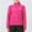Hot Pink, variant on AOOCHASLIY Women Winter Coat Women's Long Sleeve Stand Neck Casual Solid Fleece Jacket Zipper Hoodless Casual Jacket