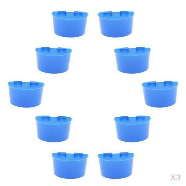 30 Uds Vasos de Plástico para Aves de Corral Sunnimix Comedero para loros para jaula