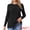 Black, variant on DARING DIVA Women's Crewneck Ribbed Knit Pullover Long Sleeve Sweater M Green