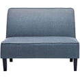 thumbnail image 2 of Andeworld Linen Loveseat Sofa Couch Upholstered Small Loveseat for Bedroom Armless Living Room Chairs Cushioned 2-Seater Settee loveseat (Prints), 2 of 7