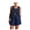 dark blue, variant on Women Sleeveless Denim Vest & High Waist Tie Shorts Set Casual Summer 2 Piece Outfit