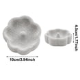 thumbnail image 3 of Natural Stone Bird Feeder Bowl - Decorative Outdoor Bird Bath & Feeding Dish with Raised Center Flower Weatherproof Garden Decor, 3 of 6