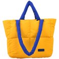 thumbnail image 1 of Bolso acolchado Bolso acolchado para mujer Bolso ligero con asa superior Color Clash Ladies Daily Commute Bag, 1 of 6