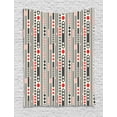 thumbnail image 1 of Modern Tapestry, Vertical Stripes and Circles Minimal Geometrical Graphic Design, Wall Hanging for Bedroom Living Room Dorm Decor, 40W X 60L Inches, Charcoal Grey Scarlet Cream, by Ambesonne, 1 of 2